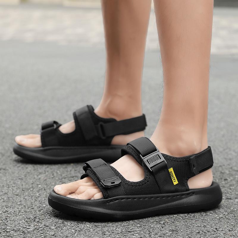 Fashion New Summer Men Sandals Fashion Roman Style Beach Sandals Breathable Thick Sole Casual Flat Sandals Lightweight Outdoor Sneakers
