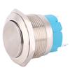 2pcs Waterproof Momentary Metal Push Button Switch High Head 2 Pins 22mm Mount Hole