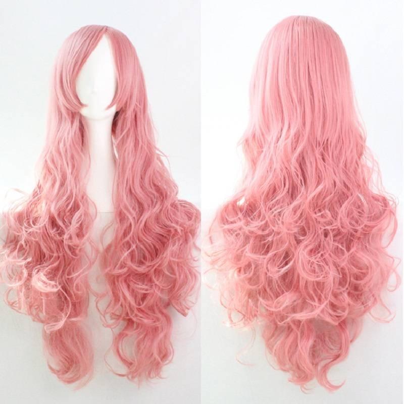 80cm Lange Wellenperücke in Lebhaften Farben Hochtemperaturfaser Ideal für Cosplay-Veranstaltungen