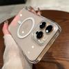 Luxury With Camera Touch Control Capture Button Case For iPhone 16 Pro Max 16 Plus For Magsafe Wireless Charge Clear Phone Cover