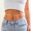 Simple double waist chain geometric sequins waist chain beach party imitation pearl body chain fashion