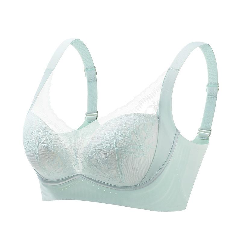 New Sexy Lace Without Steel Ring, Thin Jelly Glue Soft Support Bra Cover Gathered Without Trace