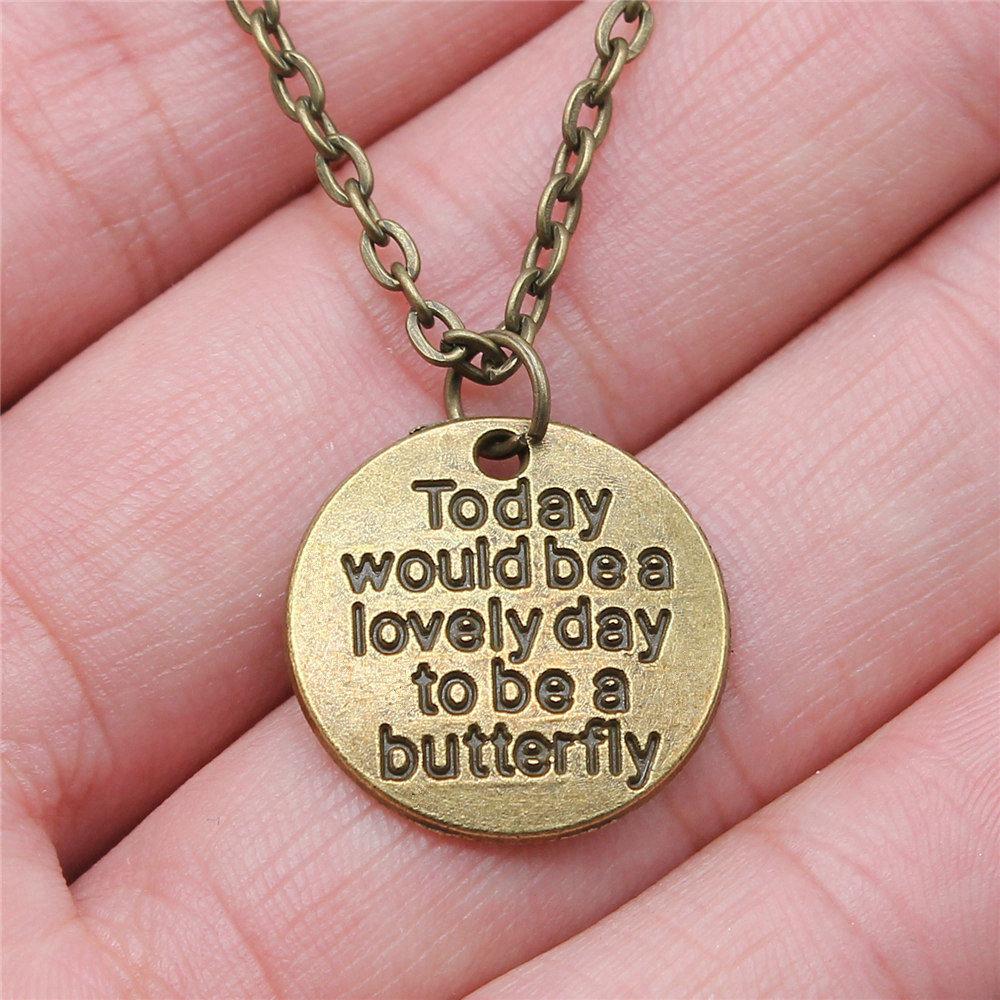 Necklace On The Neck 43cm Chain Round Tags Friendship Vintage Jewelry Supplies QN063