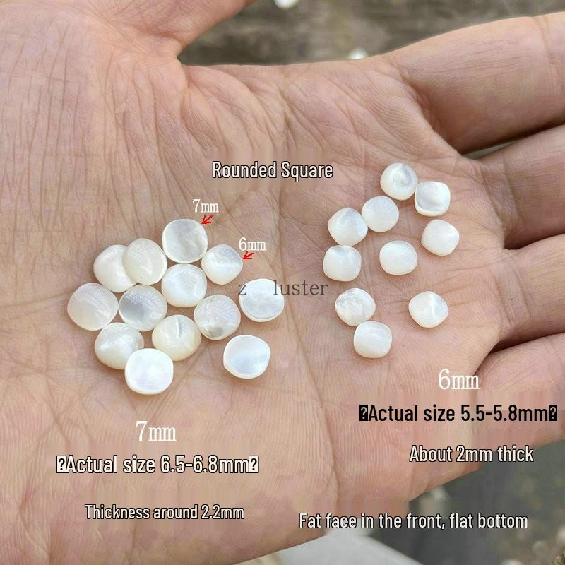 Natural White Mother-of-Pearl Patch Earring and Jewelry DIY Accessories