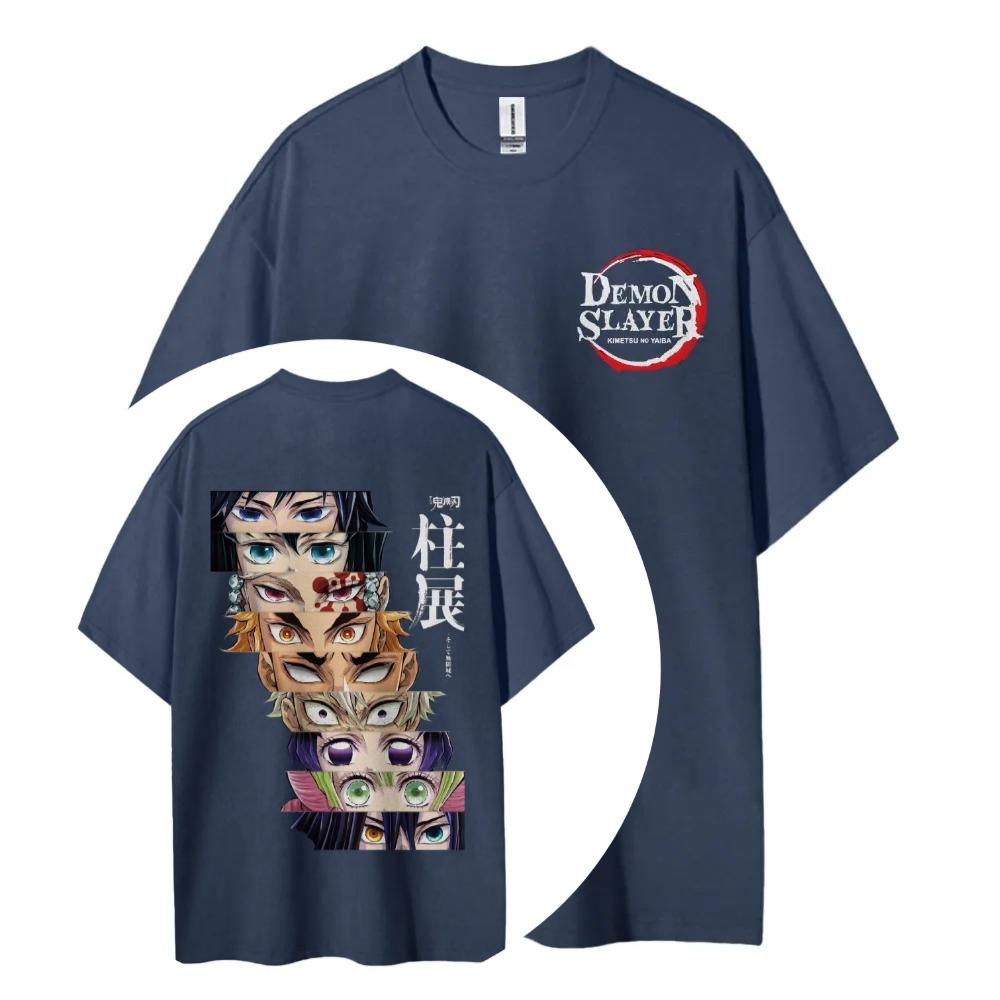 Demon Slayer Cotton Unisex Round Neck Anime TShirt Mens and Womens Summer Fashion High Quality Breathable Street TShirt
