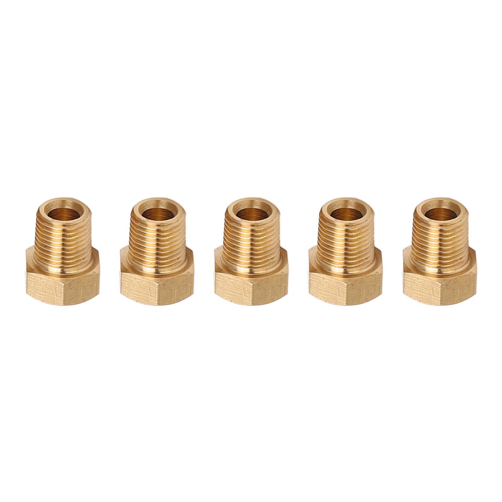 

5pcs Solid Brass Hex Head Plug 18 NPT Male Thread Anti Corrosion Universal Fitting for Car