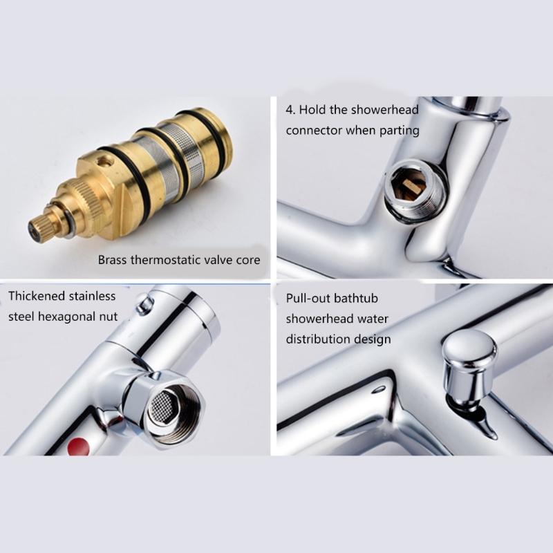 Showering Faucet Temperature Control Valves Constant Temperature Hot Cold Water Mixer Valves Bathroom Accessories