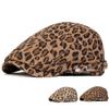 Cappelli da Newsboy Stampa Leopardo Unisex Cappelli da Pittore Britannici Uomo Berretti Autunno Inverno Cappello Piatto Regolabile con Visiera Berretti Hip Hop