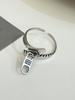Trendy Heavy-Duty s925 Sterling Silver Zipper Ring - Unisex and Versatile