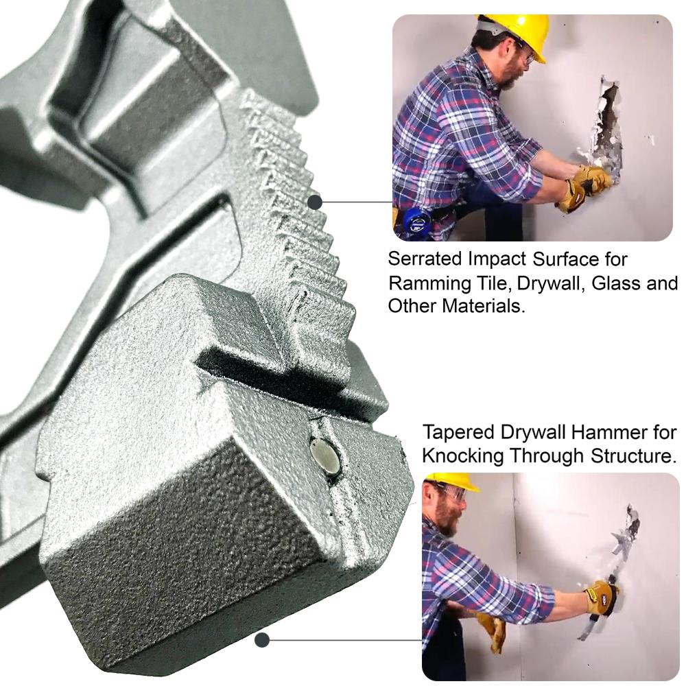 Outdoor Multifunktionshammer Abbruchwerkzeug Hammer Handwerkzeug mit Brecheisen Feuerrettungswerkzeug Fensterbrecher