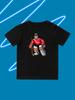 Round Neck Printed Pattern Pullover Short Sleeve Kids Tops Ice Hockey Goalie