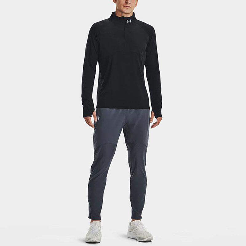Under Armour Solid Color High Elastic Running Training Tapered Sports Pants Men pants Gray 1366271-044