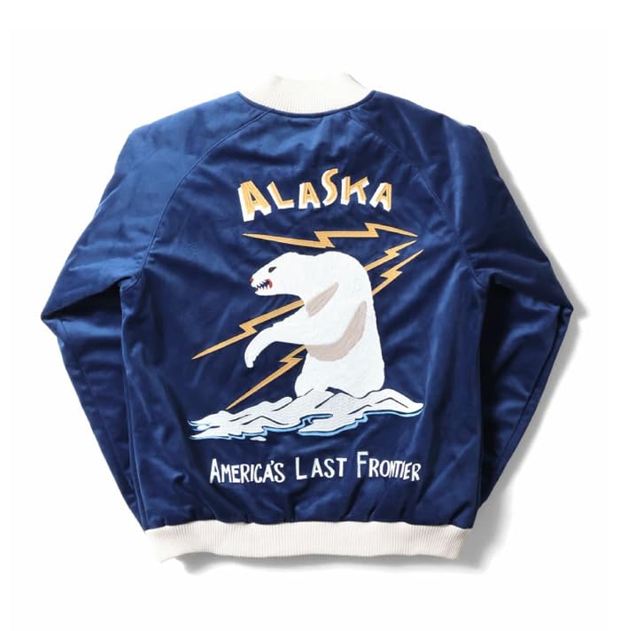 VELVETTEN SOUVENIR JACKET 51386 NAVY [Houston] (ALASKA)