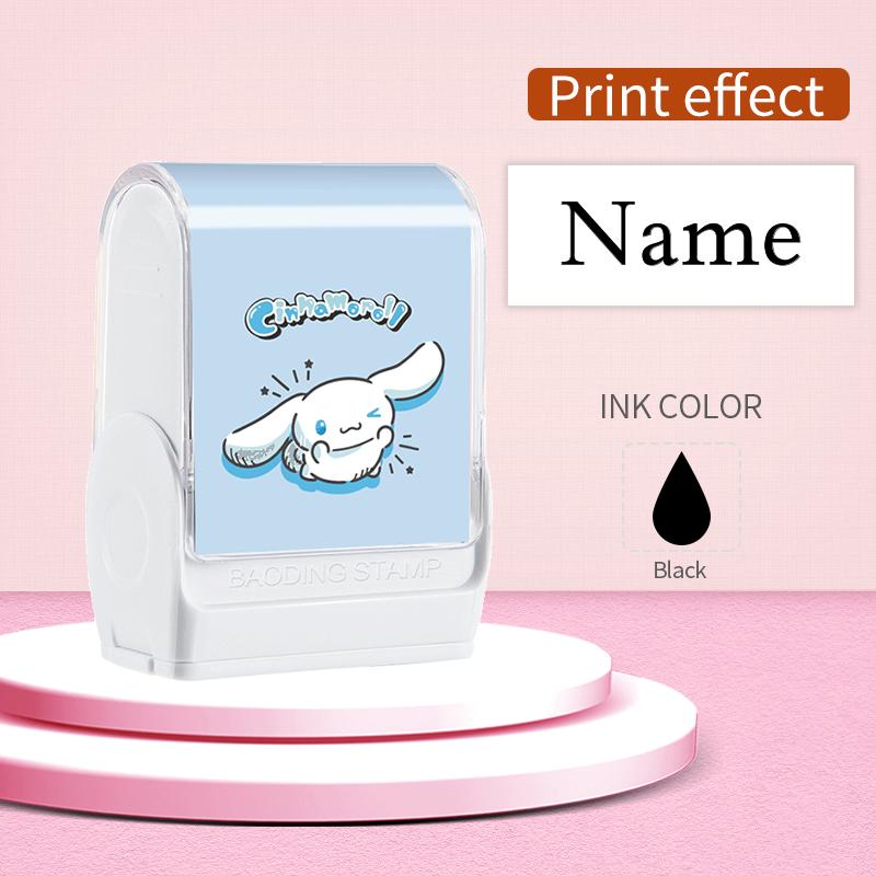

Custom Waterproof Cinnamonroll Name Stamp, Durable Washable Ink for Marking Clothing Notebook and More,Ideal For Back to Shcool