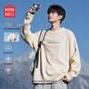 MINISO Men's Relaxed Fit Heavyweight Pure Cotton Long-Sleeve T-Shirt