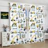 Cartoon Truck Printed Curtains Polyester Window Drapes Home Decor Kids Room Birthday Party De Light Blocking Set Of 2 Made With Rod Pocket