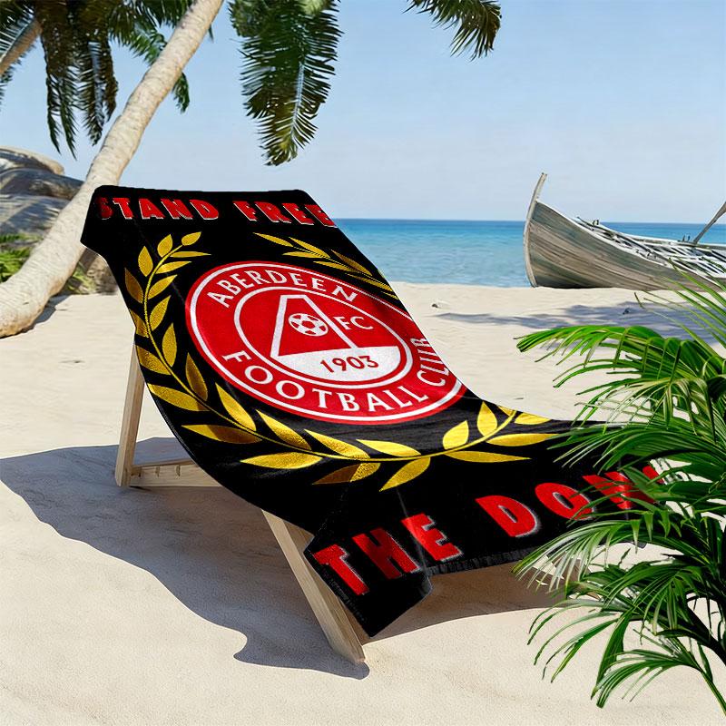 Toalla de Playa con Estampado del Logo de Aberdeen, Toalla Grande Suave de Secado Rápido para Playa, Camping, Natación