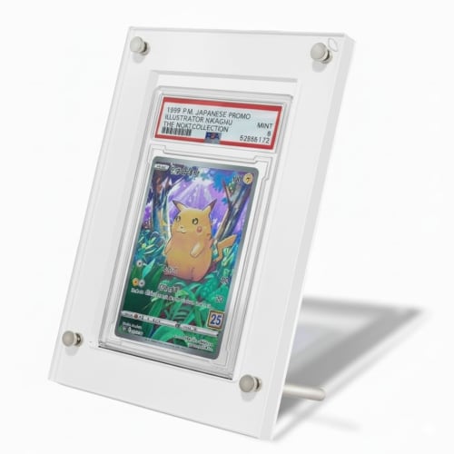 Phat Land PSA Compatible Screw-Down Case with 99.9% UV Protection, Clear Sun Protection, PSA Certified, for Trading Card Display and Collections (Whit