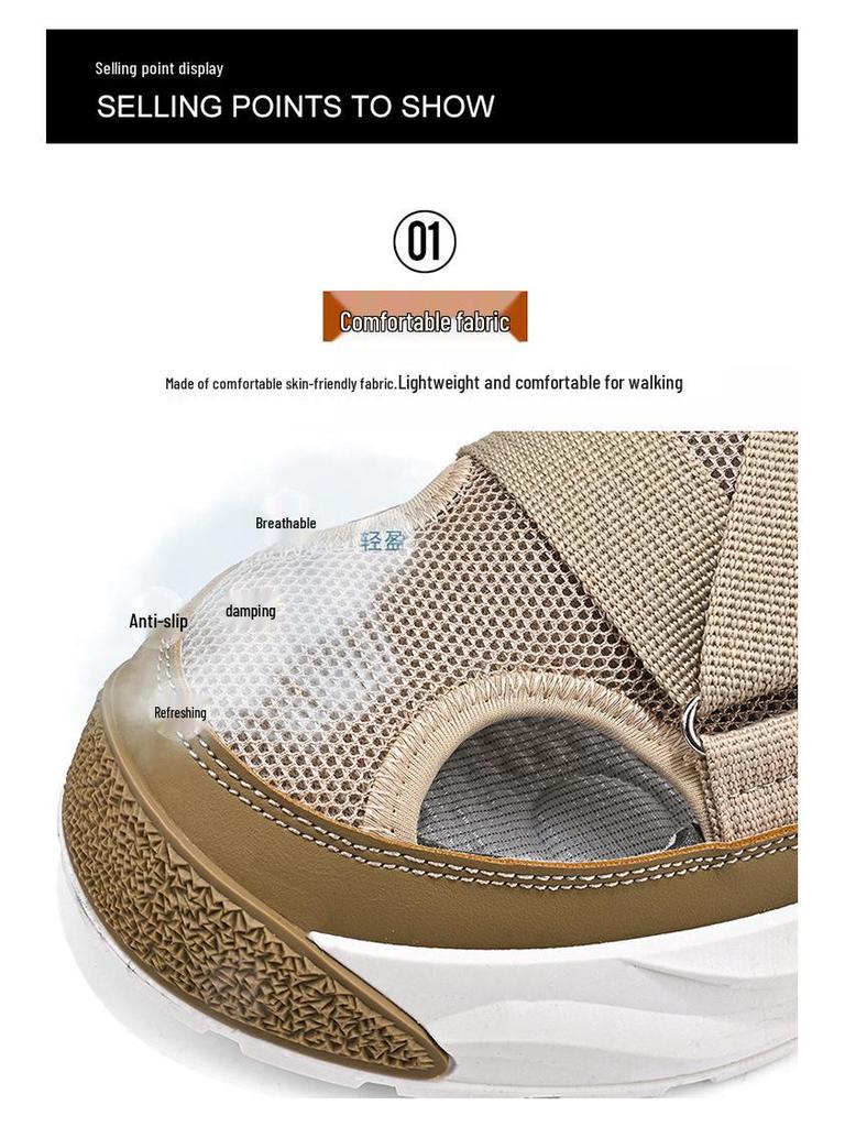 Summer 2025 Men's Trendy Thick-Soled Breathable Sports Sandals