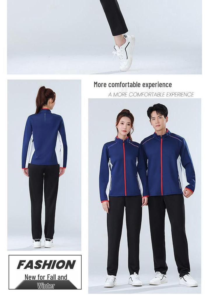 Unisex Autumn/Winter Badminton Clothing Set: Casual Sports Jacket, Team Uniform, Competition Outfit, and Cycling Jacket.