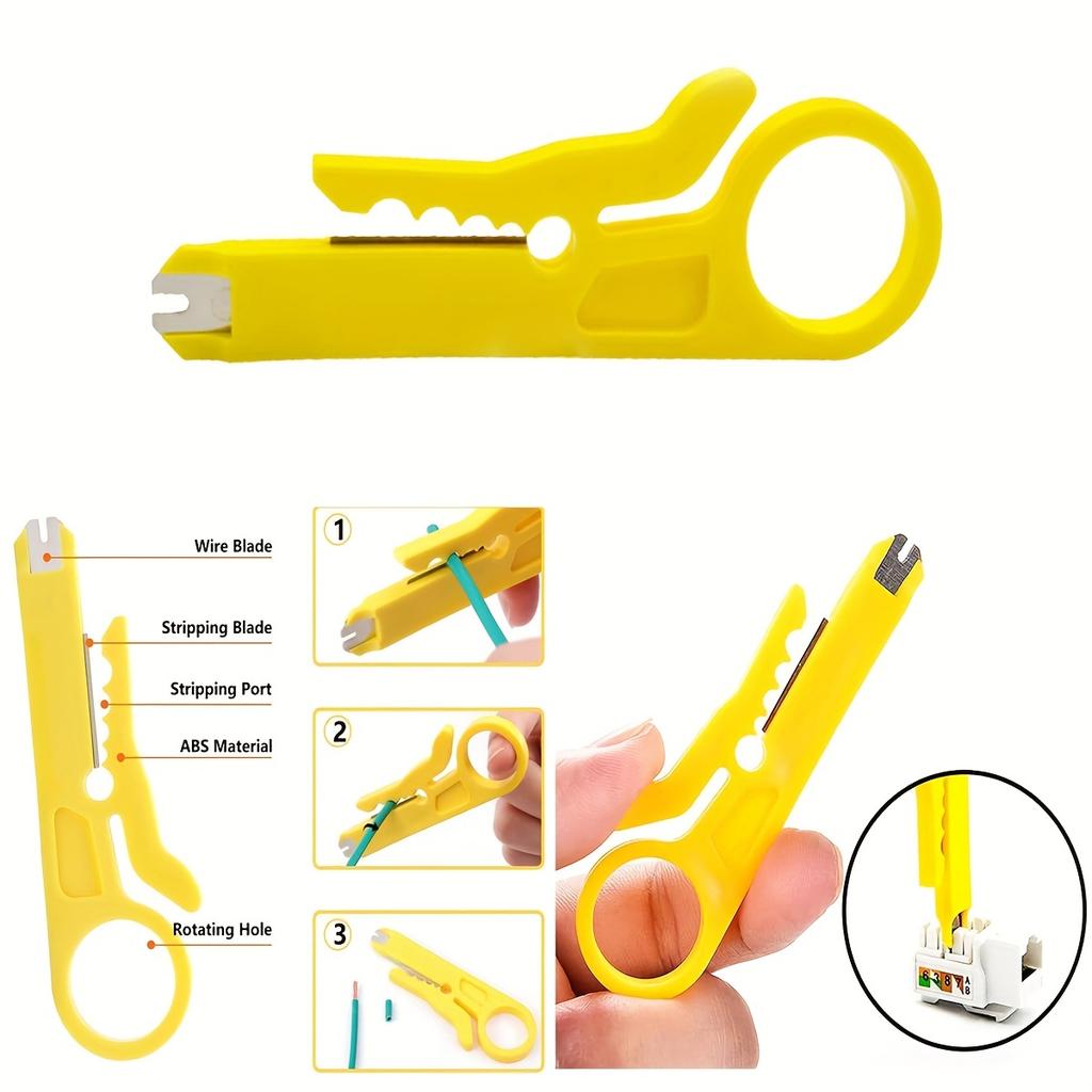 Network Crimper - Connector Crimper Pliers, for Network and TelephoneCables,Ethernet Crimping Hand Tools, Network Cable Tester