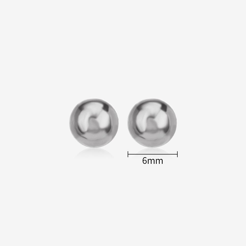 Edelstahlkugel Runde Ohrstecker Für Frauen Mädchen Punk Mode Geometrische Halbe Metallohrringe Trendiger Partyschmuck Geschenke
