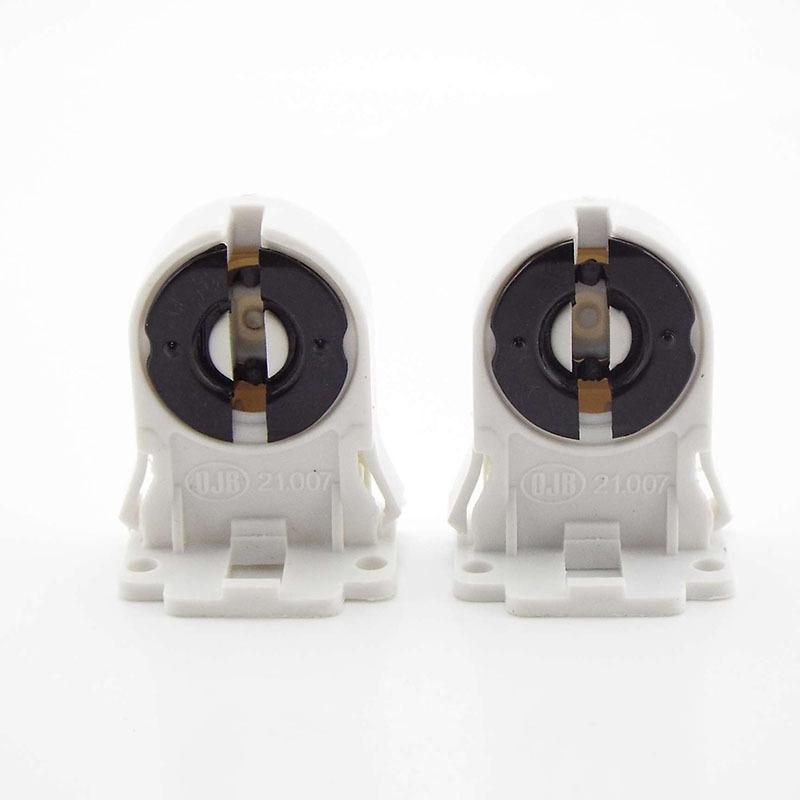 New T8 Fluorescent Light Socket Lamp Base AC100-250V Plastic Holder Light Base Suitable for T8 G13 LED bracket lamp P1