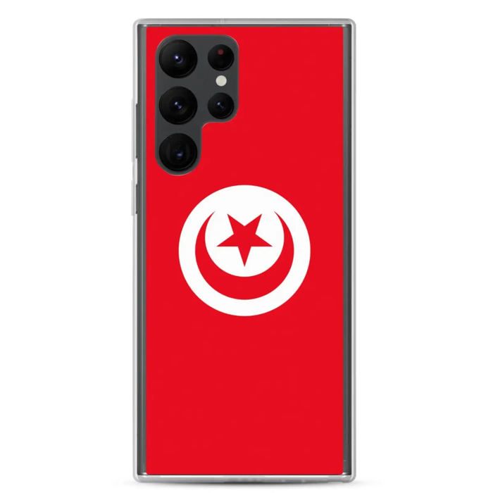 Coque Téléphone - Samsung - Galaxy S22 - Drapeau Tunisie - Souple - Multicolore