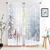 2 Pieces, Reindeer Curtains In Winter Forest Snow -30% Blackout - Suitable for Living Room, Bedroom, Kitchen, Home Decoration