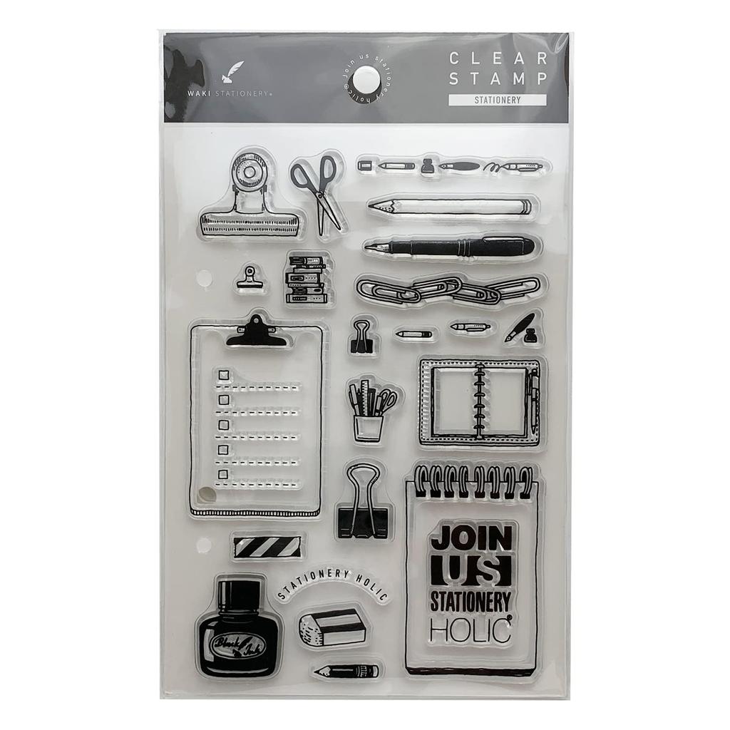 Clear Notebook Waki Stationery Original Clear 1 Sheet Stamps, Stamps, Stamps, (Stationary)