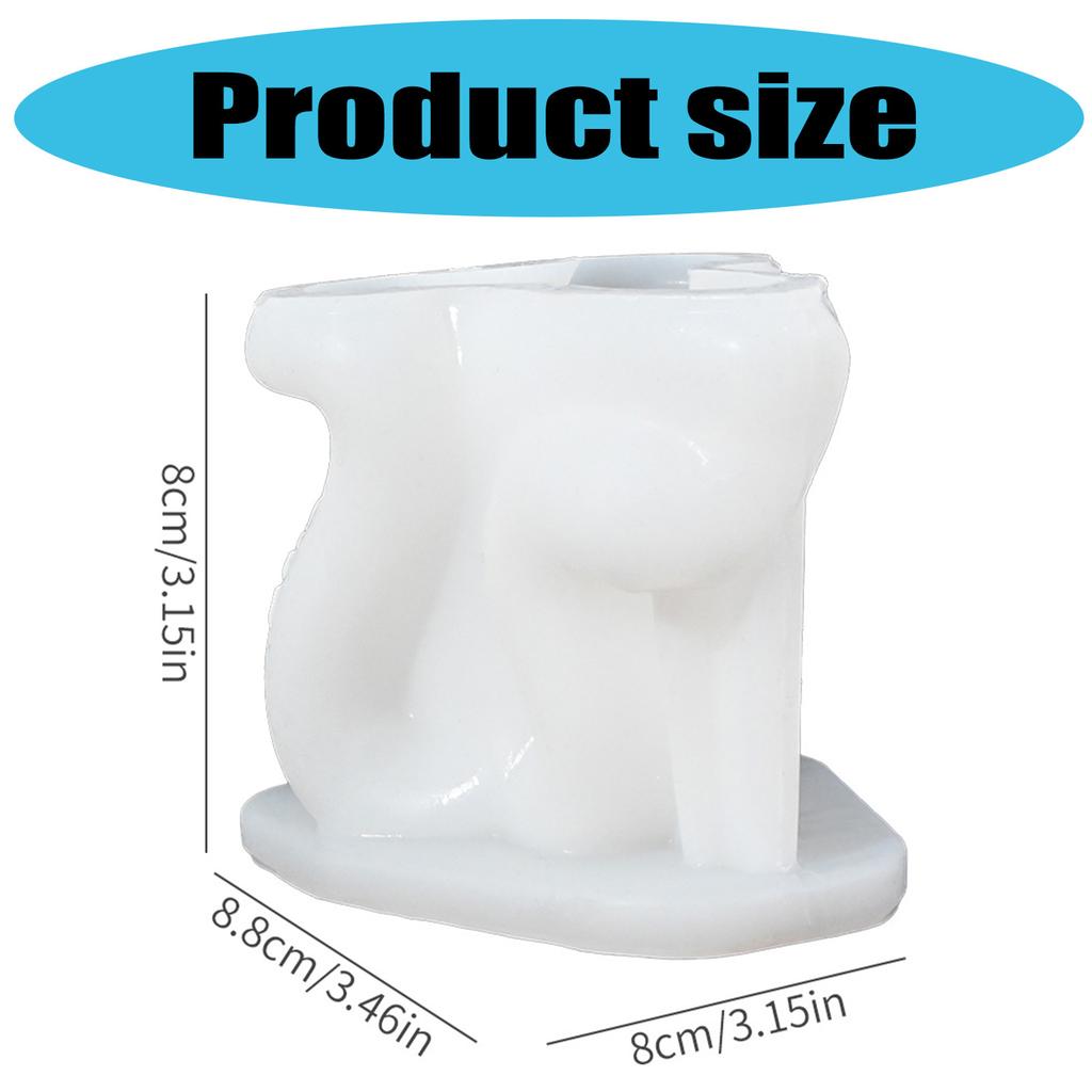 Gypsum Candlestick Silicone Mold Handmade Candle Base Mould Decorative Banana Shape Home Decoration Making Mould