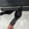 Luxury Black Fashion Concise Pointed Toe High Heel Shoes Women Slippers Thin Low Heels Casual Party Pumps Slide Mules Shoes