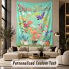 Floral (68) Theme Custom Tapestry Personalized Custom Name Text Wall Hanging Tapestry Home Decor Background Cloth