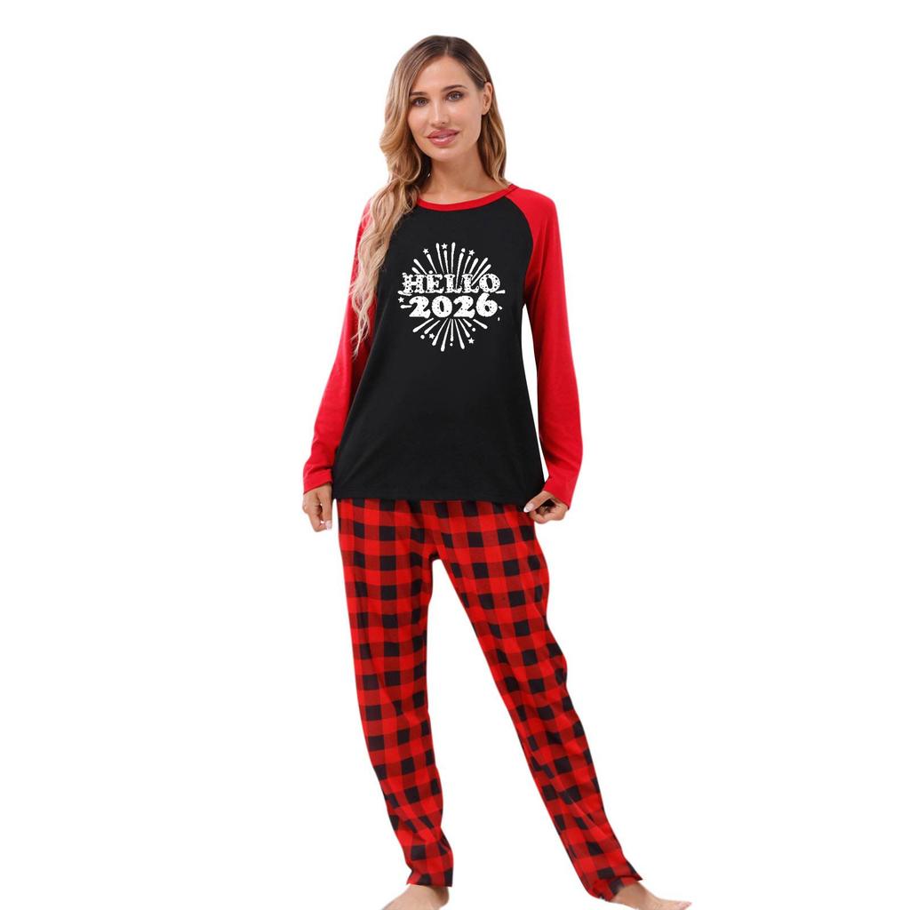 Prints Family Matching Long Sleeve Tops+Pants Set Family Matching Sets