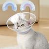 Clear Cat Recovery Cone Collar Soft Cat Elizabethan Ring Reusable Pet Protective Collar  for Neck