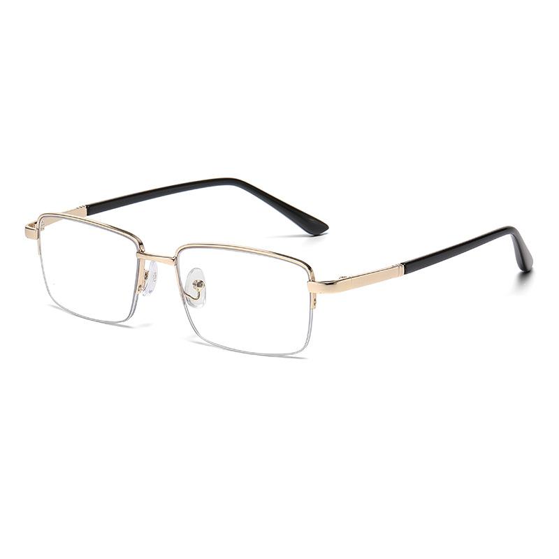 High-definition Anti-blue Light Reading Glasses for Men Square-frame Business Presbyopia Glasses with Plus Diopters +1.0 To +4.0