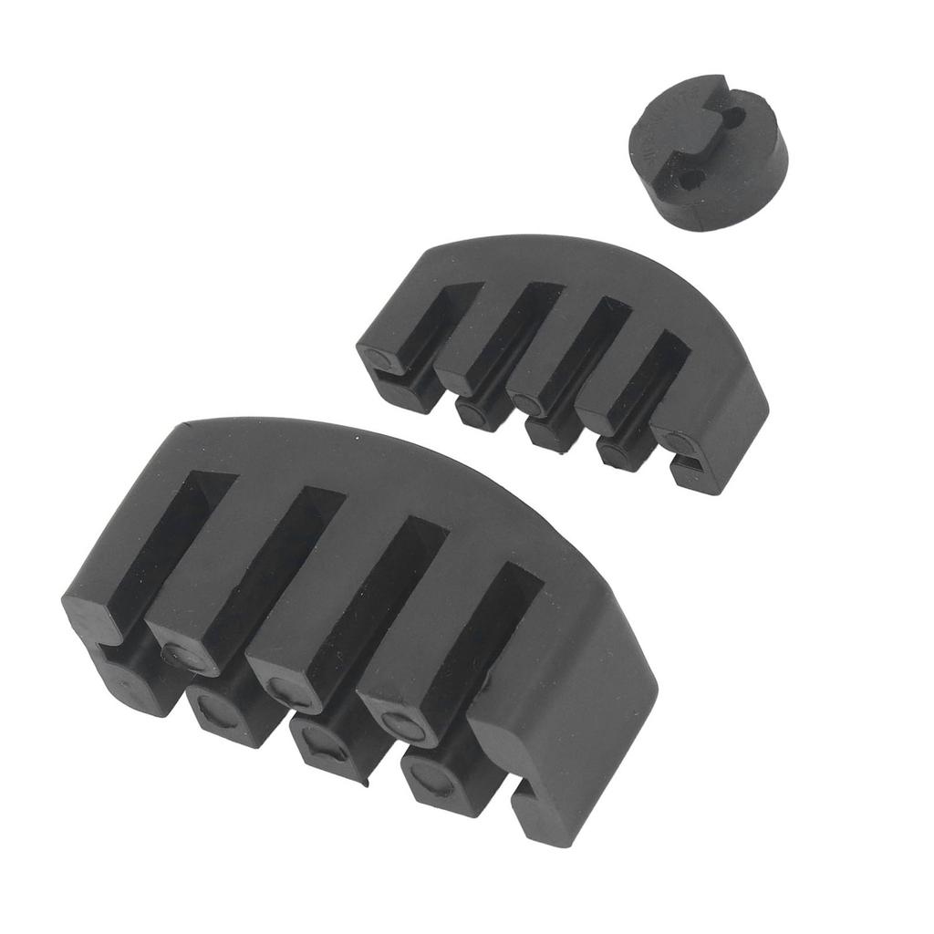 3Pcs Violin Cello Mute Set Claw Round Style Rubber Practice Silencer Soft Aging Resistant