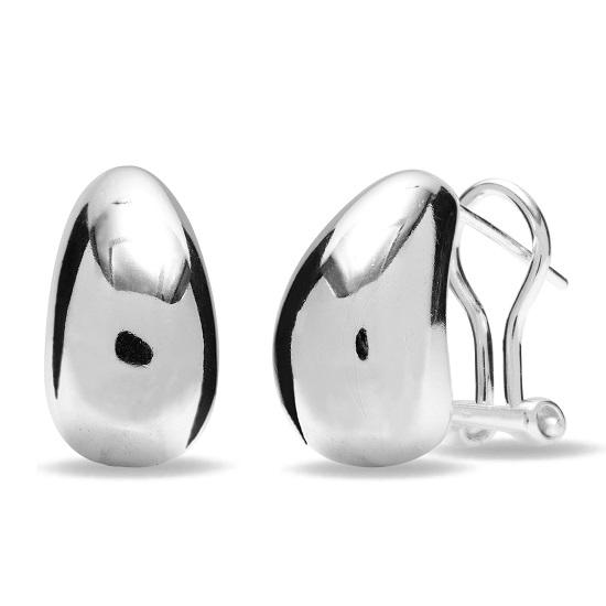 LeCalla S925 Sterling Silver Jewelry Omega-Clip Back Pierce Earrings for Women And Girls