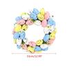 Easter Wreath 33cm Easter Eggs Wreaths for Front Door Colorful Flower Wreath Decoration Happy Easter Celebration Gift