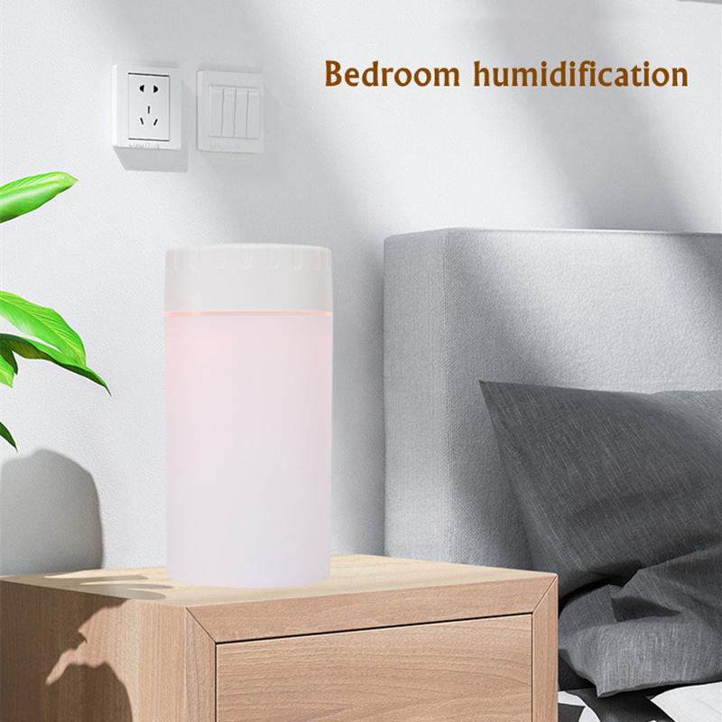 USB Ultrasonic Air Humidifier, Ultrasonic Cool Mist Maker Fogger with Colorful LED Light, Aromatherapy Diffuser for Car, 400ml