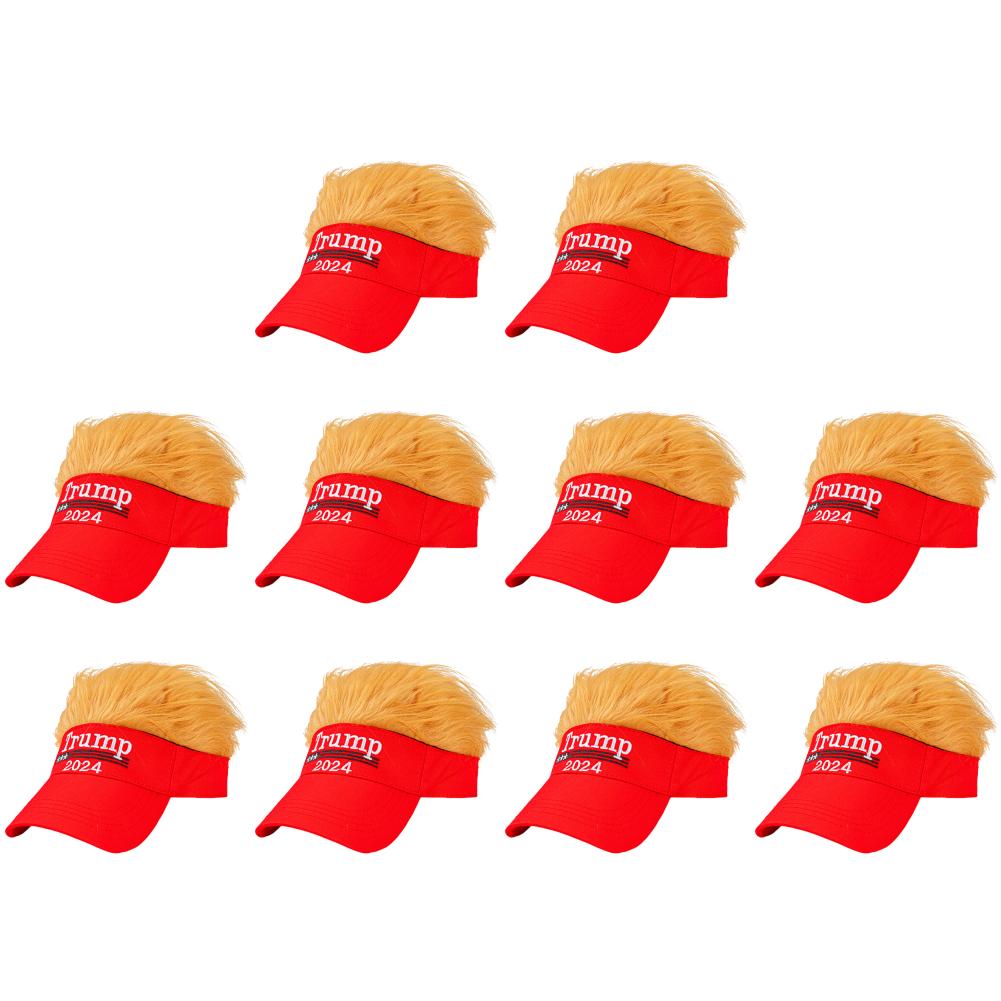 

Шляпа Trump 2024 с регулируемой летней шляпой от солнца для мужчин и женщин (красный)
