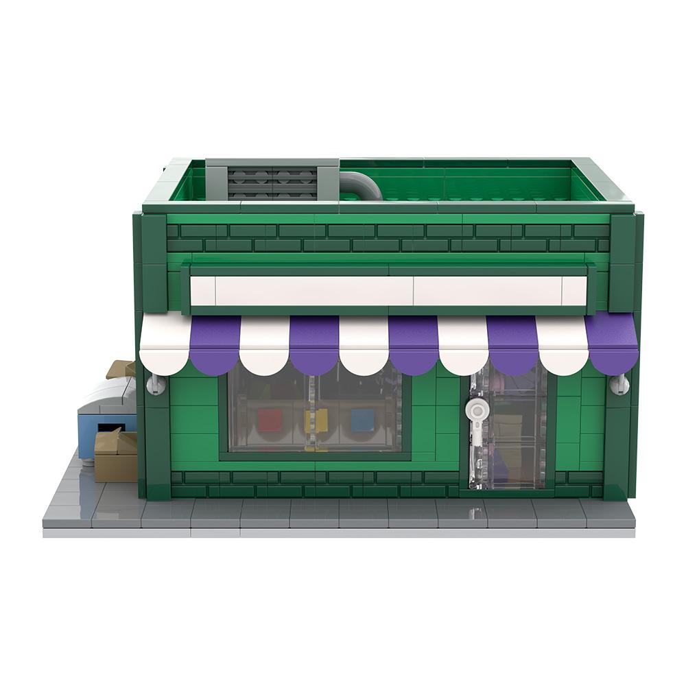 Gobricks MOC Simpsoned Springfield Baseball Card Shop Modular Bricks Model Baseball Card Shop Modular Building Blocks Toys Gift