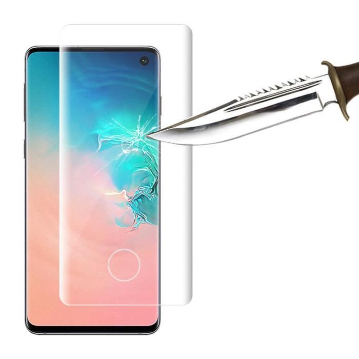 Film protecteur - VCOMP - Samsung Galaxy S10 6.1" - Lot de 3 - Verre trempé - Protection totale