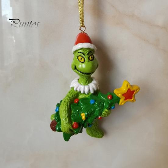 Christmas Doll Ornaments Cute Resin Christmas Tree Hanging Decoration Winter Home Holiday Figurine for Party Decor