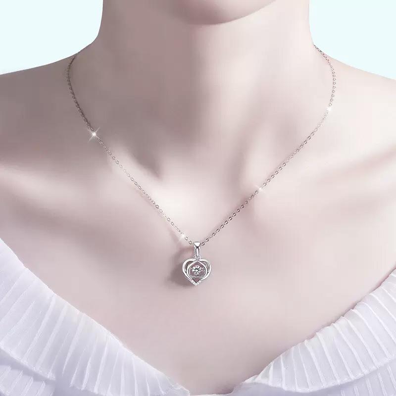 

Новое ожерелье в форме бьющегося сердца для женщин, модная цепочка в форме сердца, роскошный простой подарок на День святого Валентина своей девушке