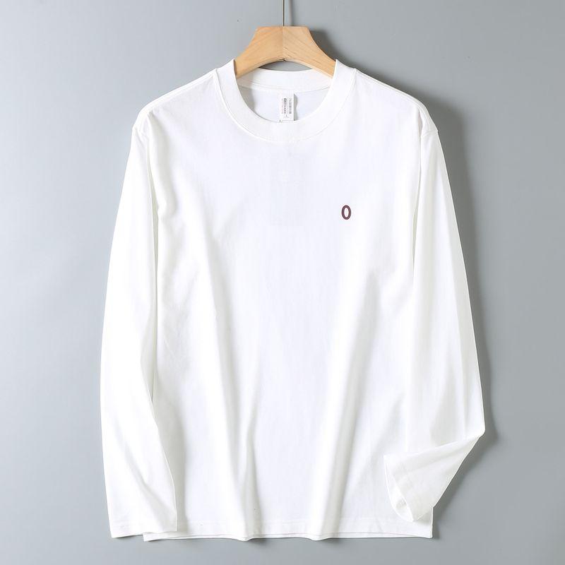 Original Foreign Trade Surplus Japanese-Style All-Cotton Brushed Long-Sleeve T-Shirt, Unisex Couple Style, Soft Casual Loose-Fitting Base Shirt