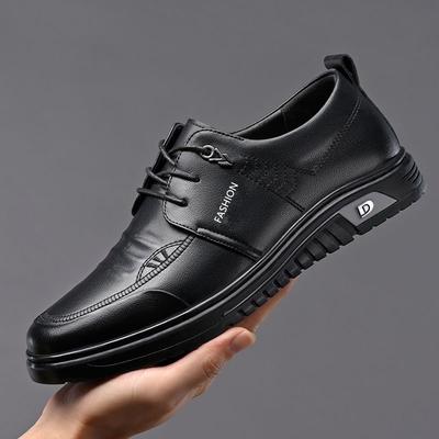 25 Nouvelles chaussures en cuir pour hommes d'affaires et de loisirs, chaussures en cuir à la mode, respirantes et confortables à l'intérieur, chaussures en cuir pour hommes