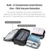 Denash 25L 30L 60L Vacuum Seal Travel Backpack, Lockable Carry-On Suitcase Luggage, Expandable Air Compression Vacuum System