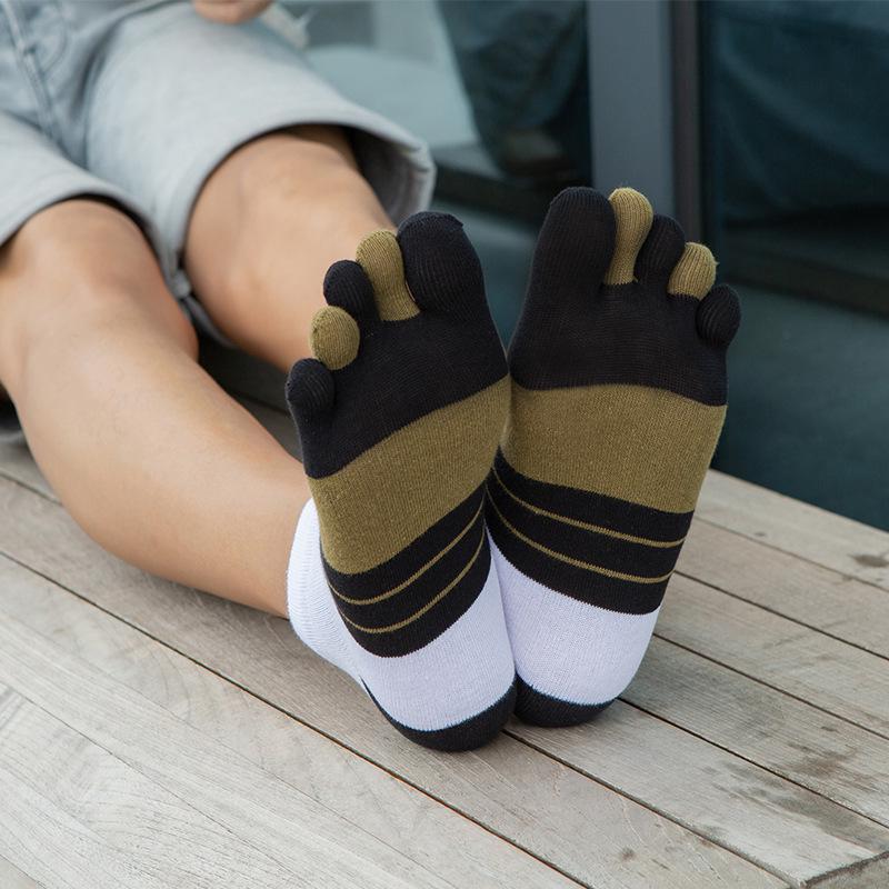 Men's Cotton Five-Toe Ankle Socks - Summer Thin Style