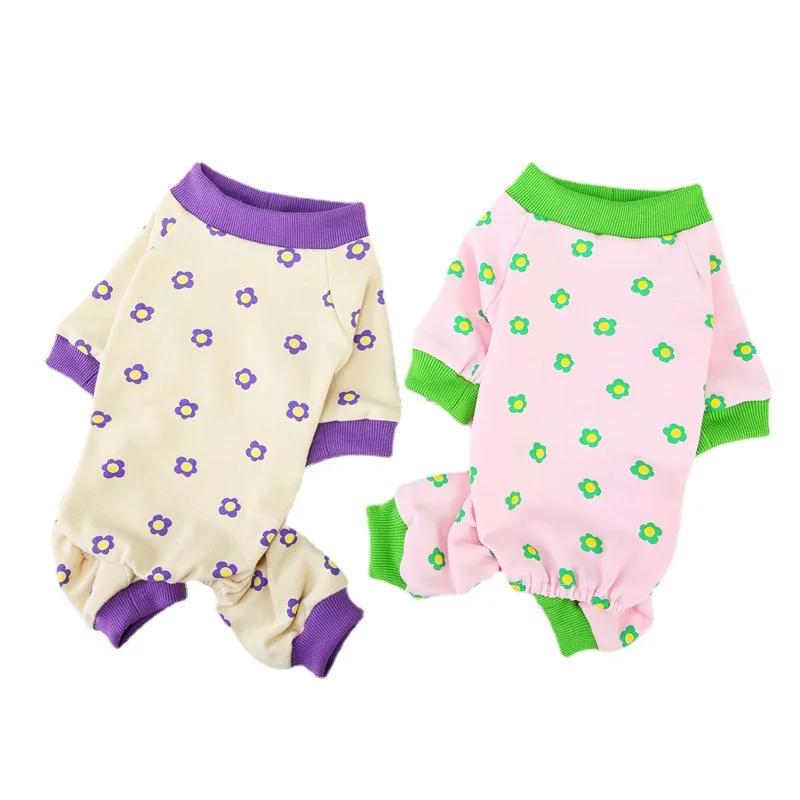 Dog Clothes Autumn/Winter New Four Legged Teddy Small Dog Pet Autumn/Winter Colorful Talk Home Clothes Sleepwear